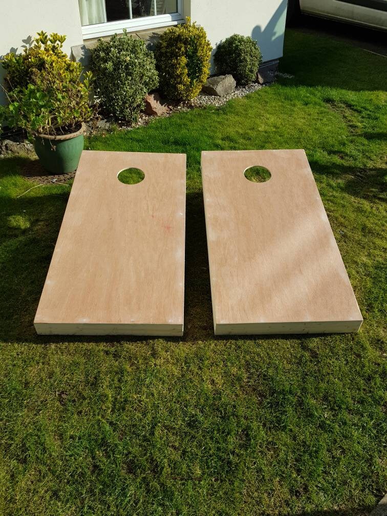 Unpainted Cornhole Boards and Bags – Large Regulated Bean Bag Toss Game