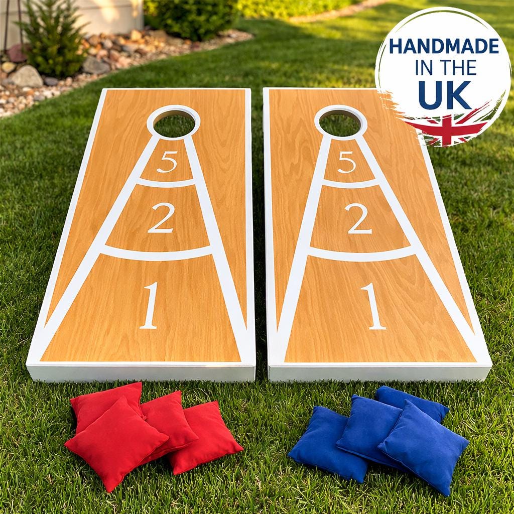 Cornhole Set of Solid Wood Tournament professional Boards – Regulation Size Outdoor Lawn Game