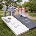 Team Bride Groom Cornhole Set | Wedding Lawn Game Boards | Bridal Shower Backyard Party