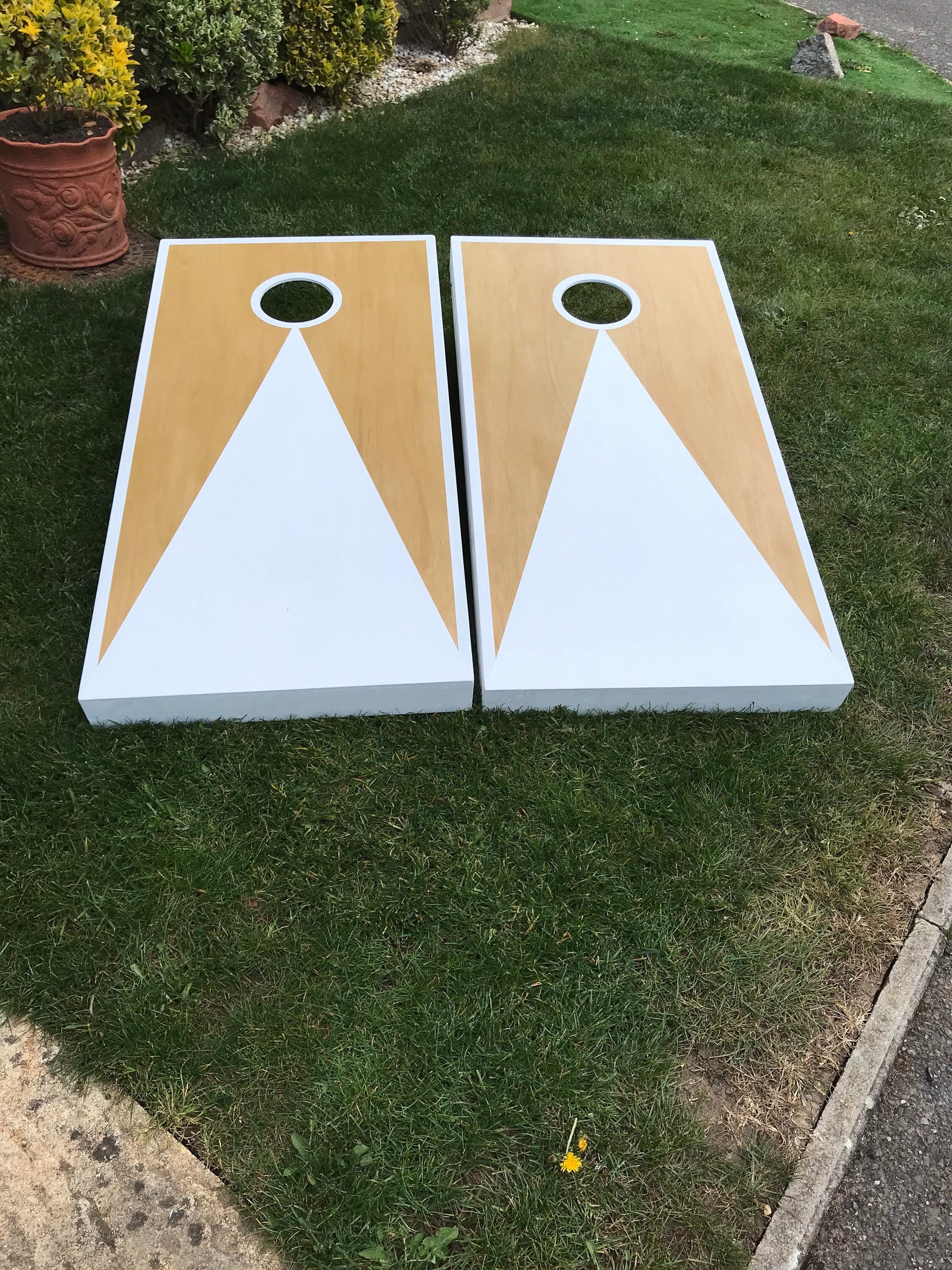 Cornhole Set-Stained Wooden 18" x 36"  : Bean Bag Toss Game, Custom Design