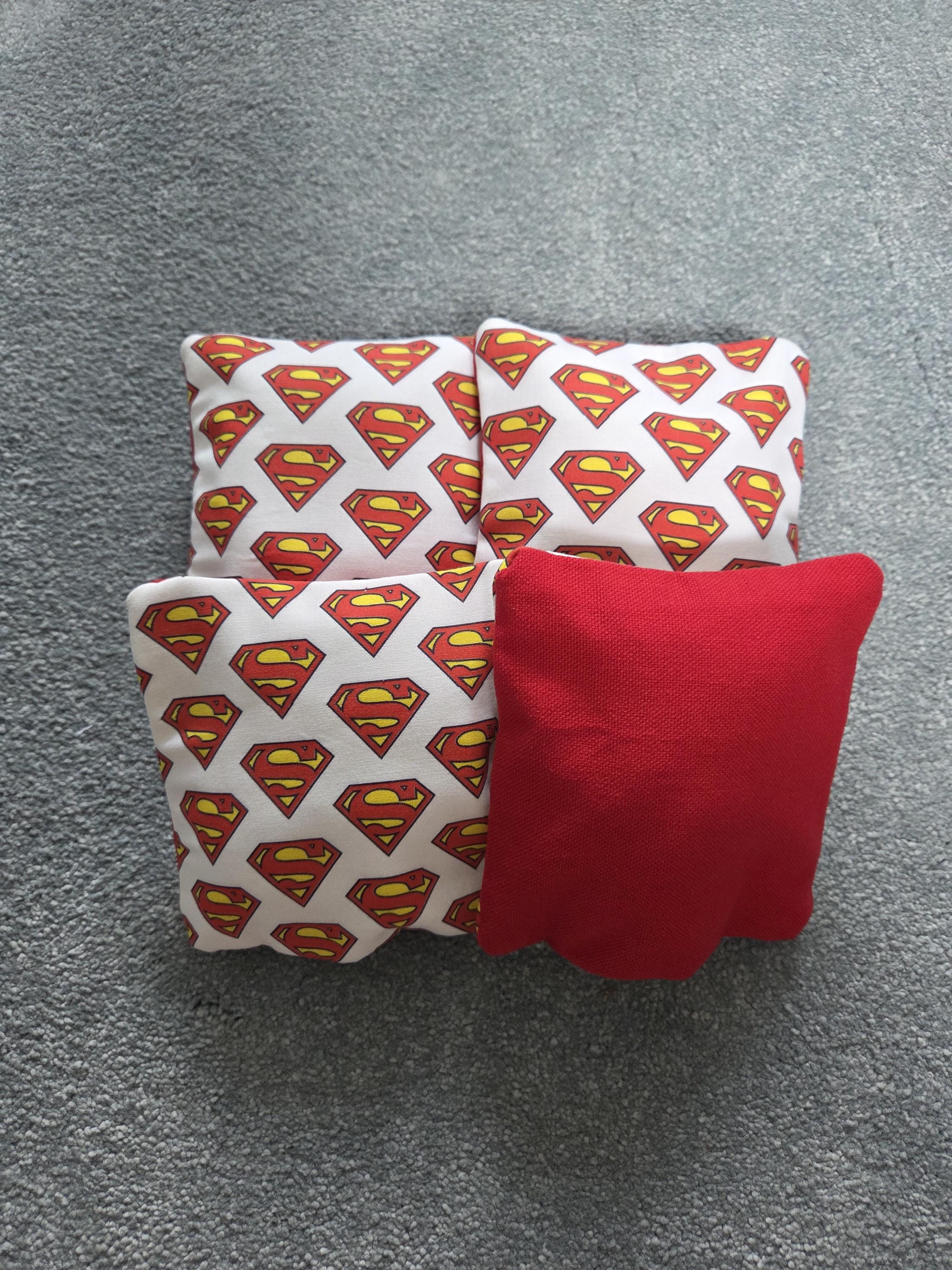 Themed Cornhole  Superhero‑– Hand‑Painted Wooden Bean Bag Toss Garden Party Game