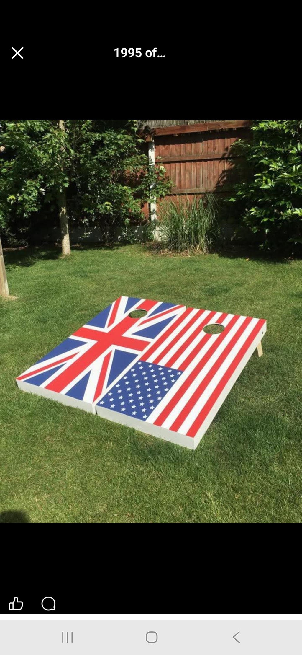 Tournament Size Cornhole Boards | Flag Designs, Includes 8 Bags