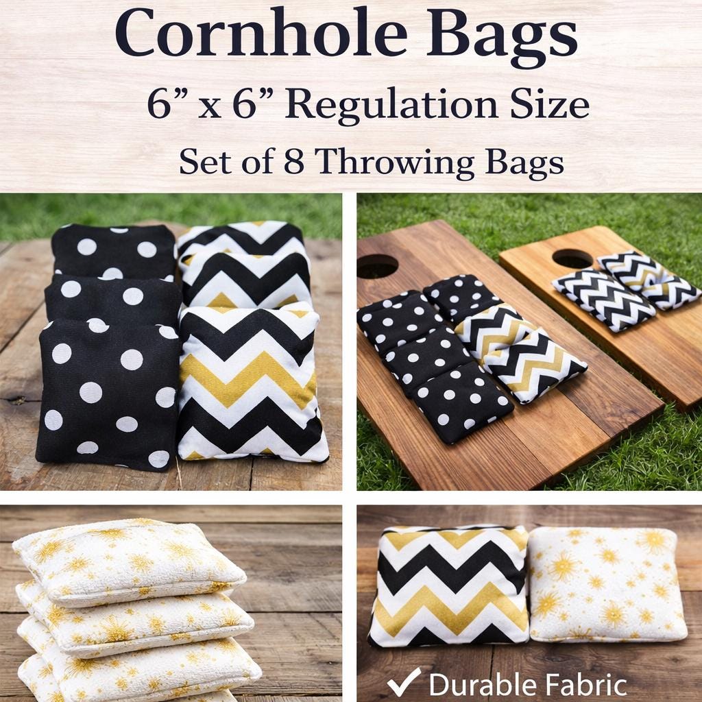 Cornhole Bags | Regulation Size - (Set of 8)