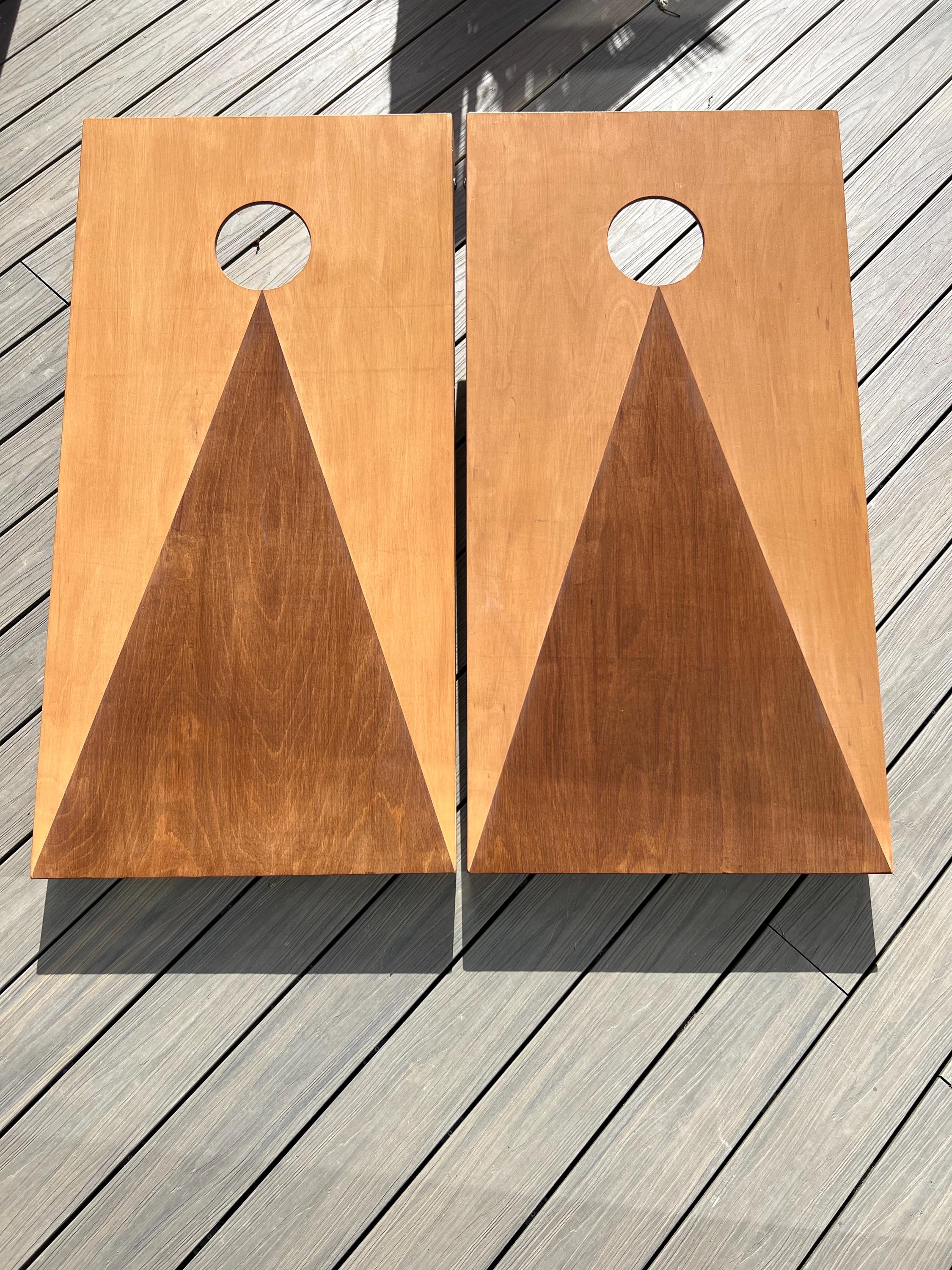 Regulated Custom Cornhole Set Two-Toned stain