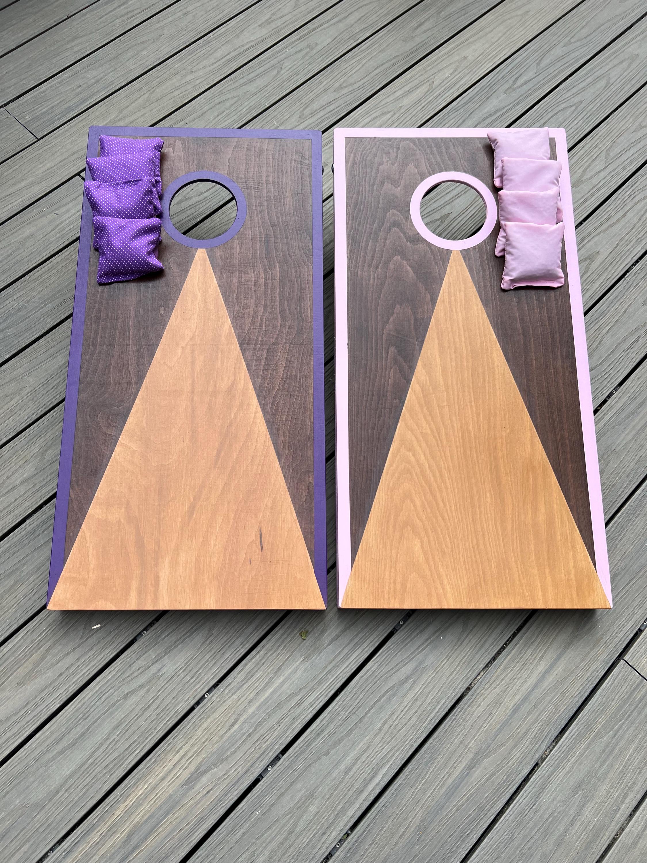 Cornhole Set: Adult Garden Game with Bean Bags