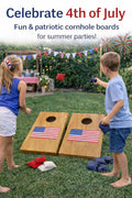 Mini Cornhole Set | Patriotic American Flag Boards, Tabletop indoor Game. 8 bags . travel edition