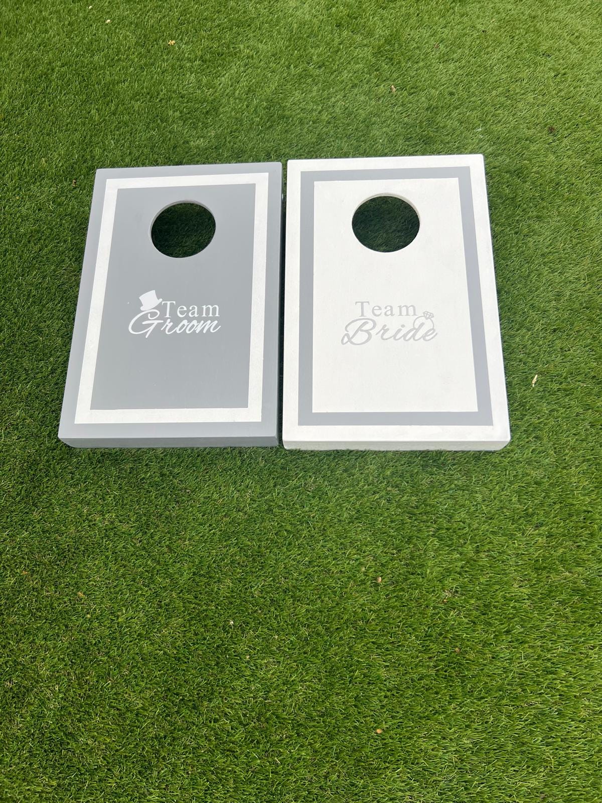 Personalised Wedding Cornhole Boards – Team Bride Groom Lawn Game – Custom Garden Game