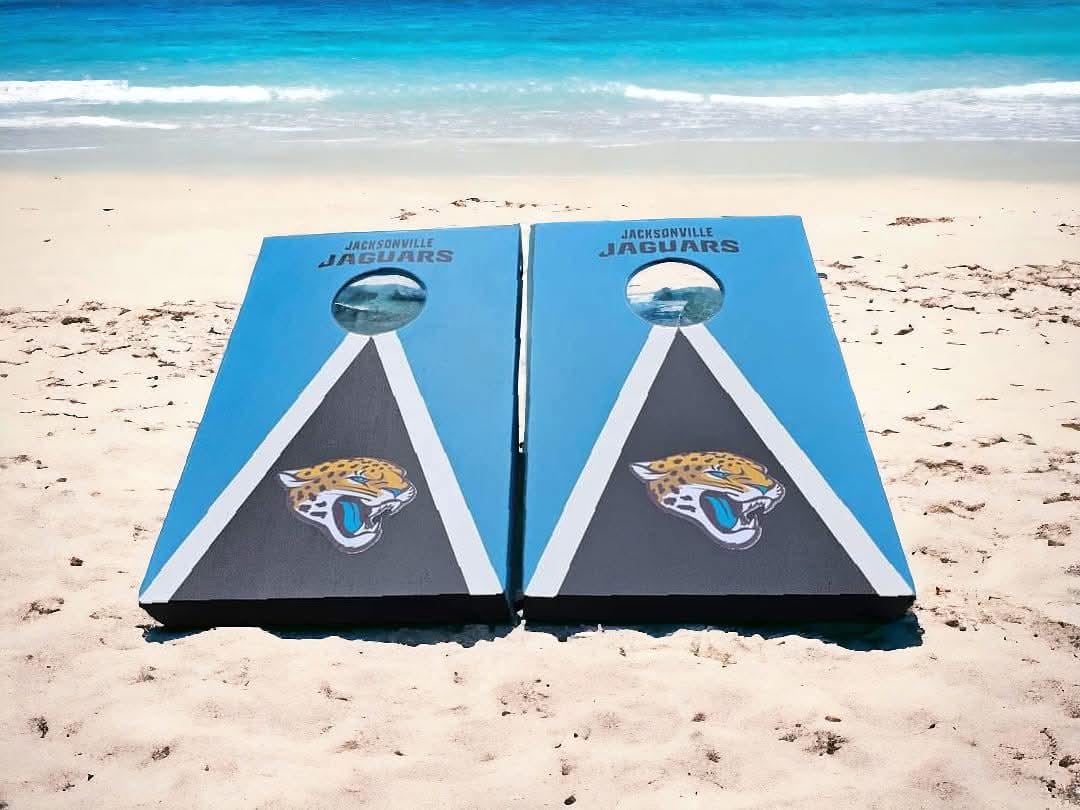 Jacksonville Jaguars Cornhole Game Set – 18"x12" Portable Tailgate Toss Boards