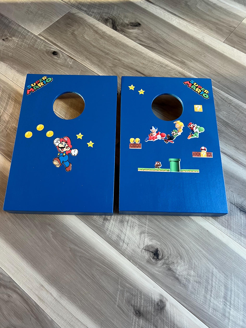 Themed Cornhole Super Mario‑ – Handmade Kids Indoor/Outdoor Bean Bag Toss Game