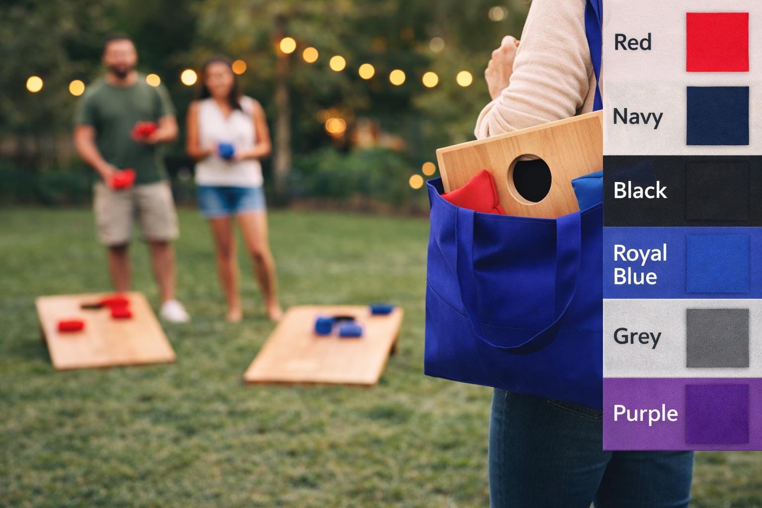 Mini Cornhole Board Carry Bag | Fits 2 Boards, 8 Bean Bags, Durable Tote