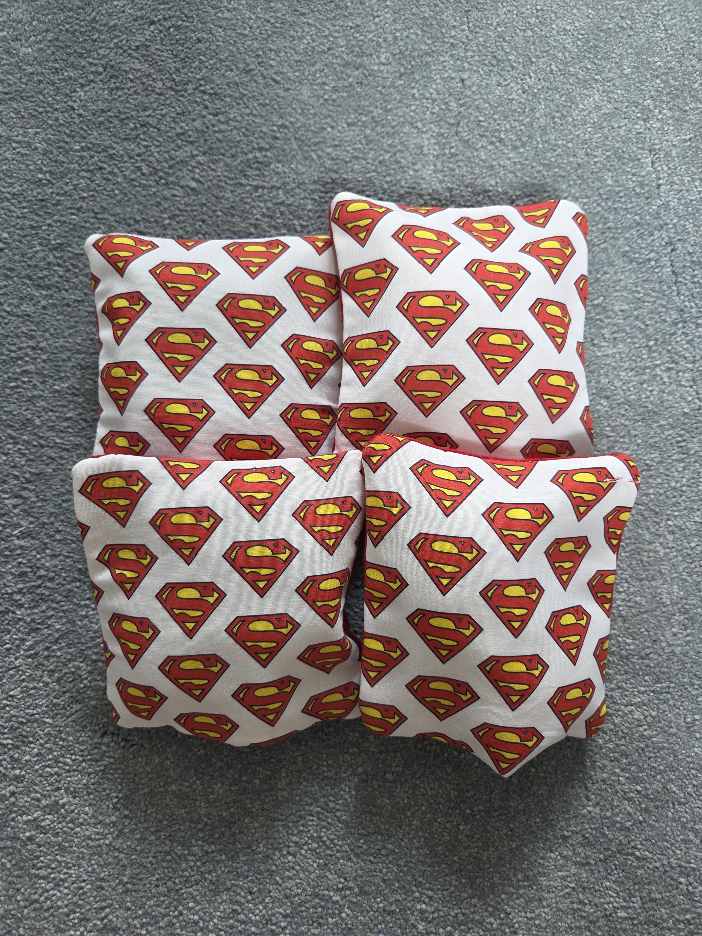 Themed Cornhole  Superhero‑– Hand‑Painted Wooden Bean Bag Toss Garden Party Game