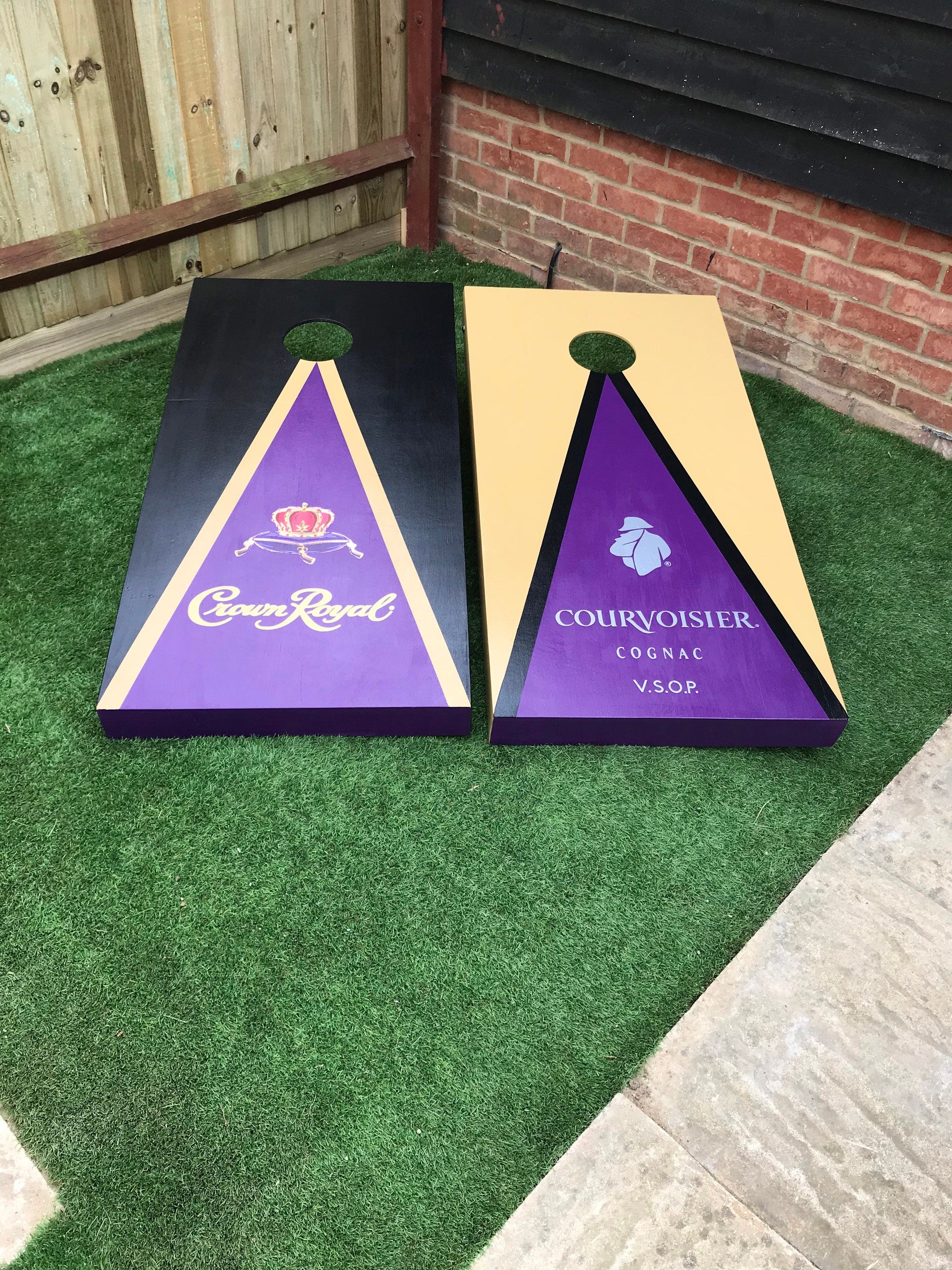 Crown Royal / Cognac  cornhole  Boards for Outdoor Fun