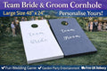 Personalised Wedding Cornhole Game | Team Bride Groom Lawn Entertainment (48" x 24")