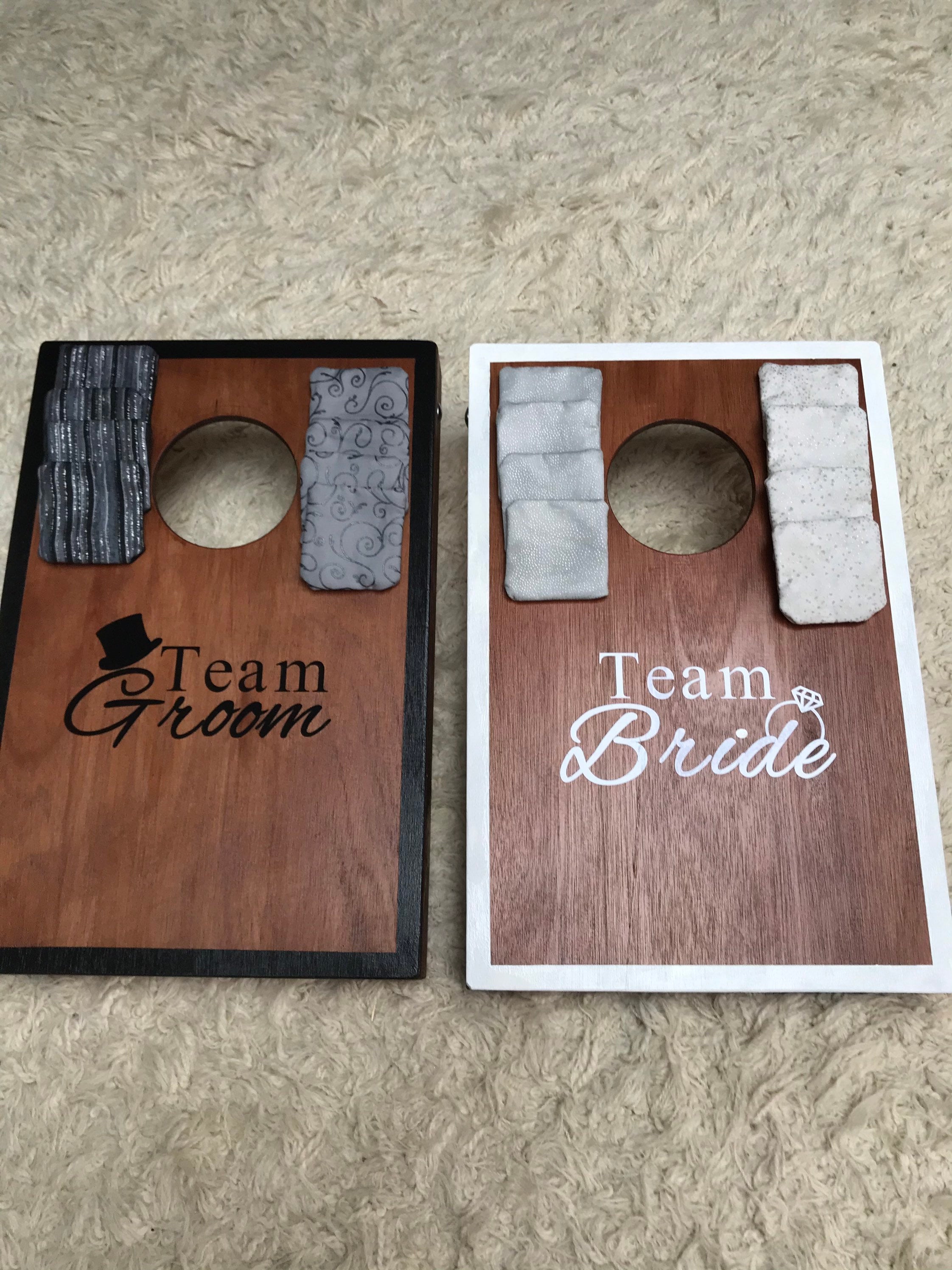 Team Bride Groom Cornhole Game, Wedding Lawn Toss Boards, Party Entertainment