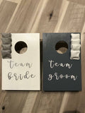 Team Bride Groom Cornhole Game, Wedding Bridal Shower Garden Party Bean Bag Toss