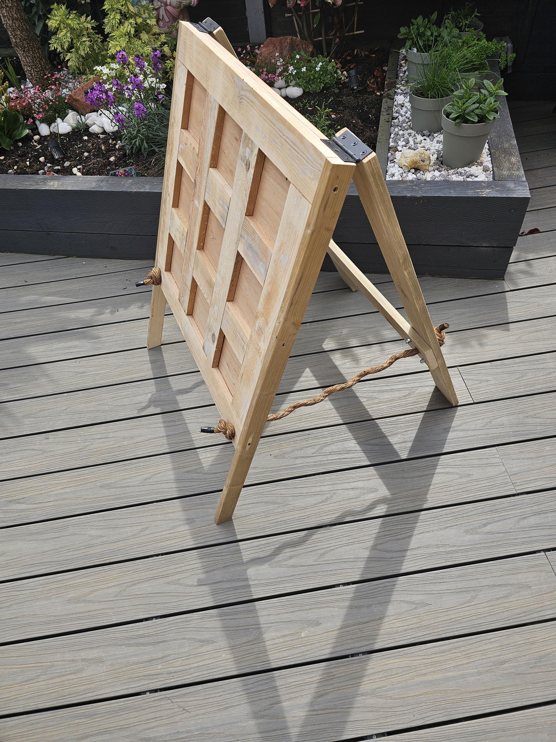 Rustic Pallet Wood  giant Tic Tac Toe Game, Foldable Wedding Party Fun Board