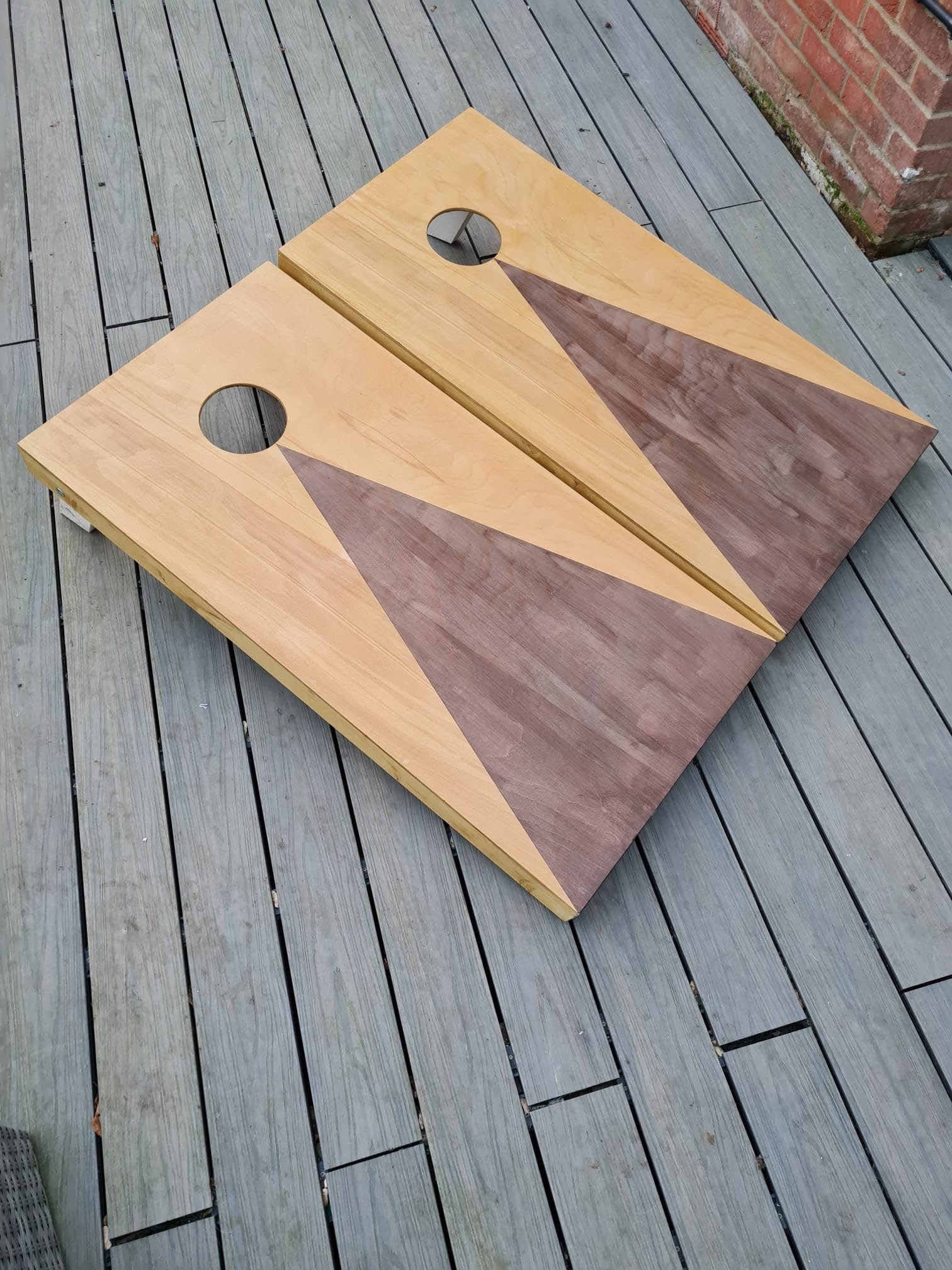 Regulated Custom Cornhole Set Two-Toned stain