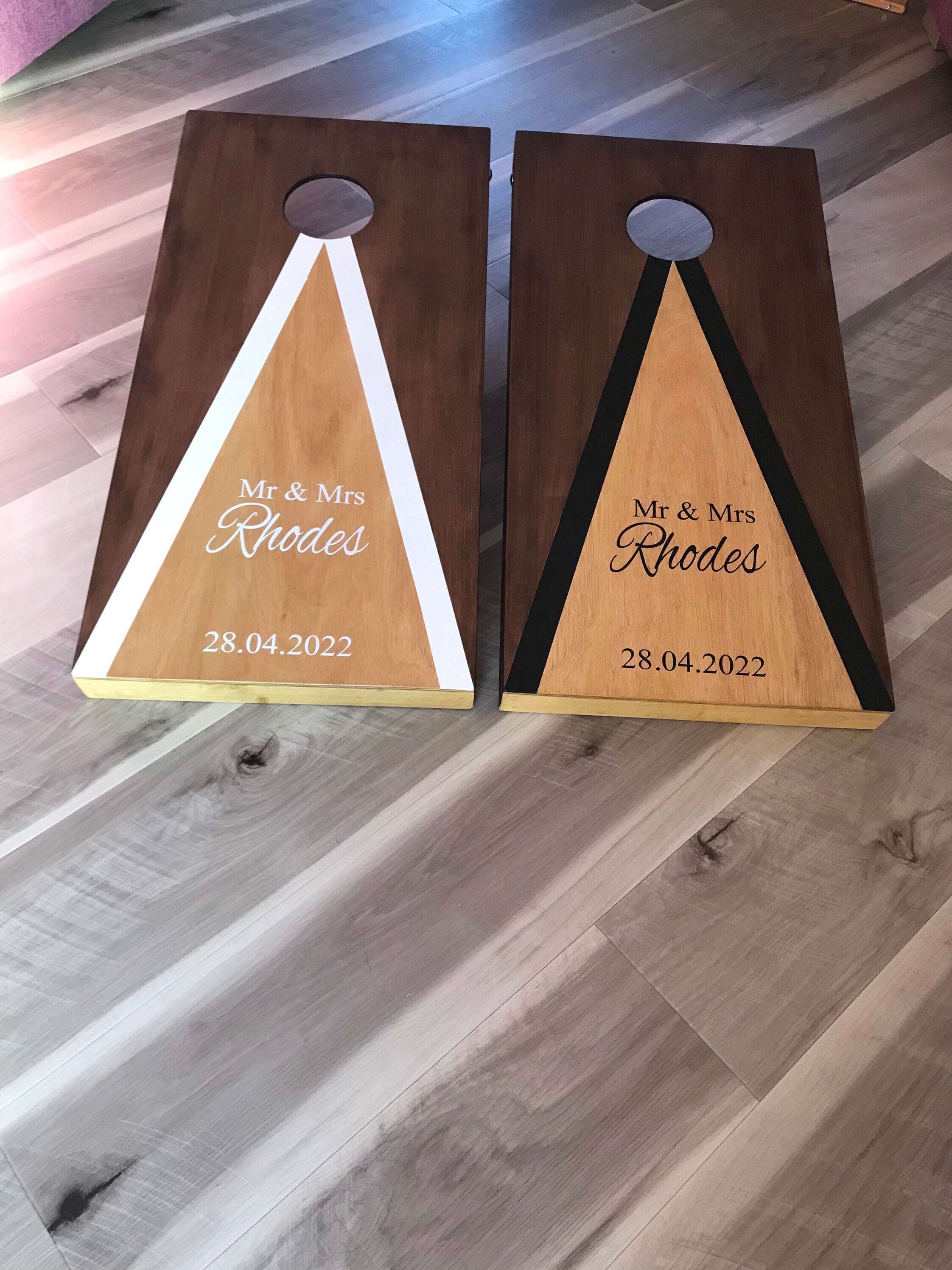 Wedding Cornhole Game: Personalised  Team Bride vs Groom, Giant Bean Bag Toss, party game