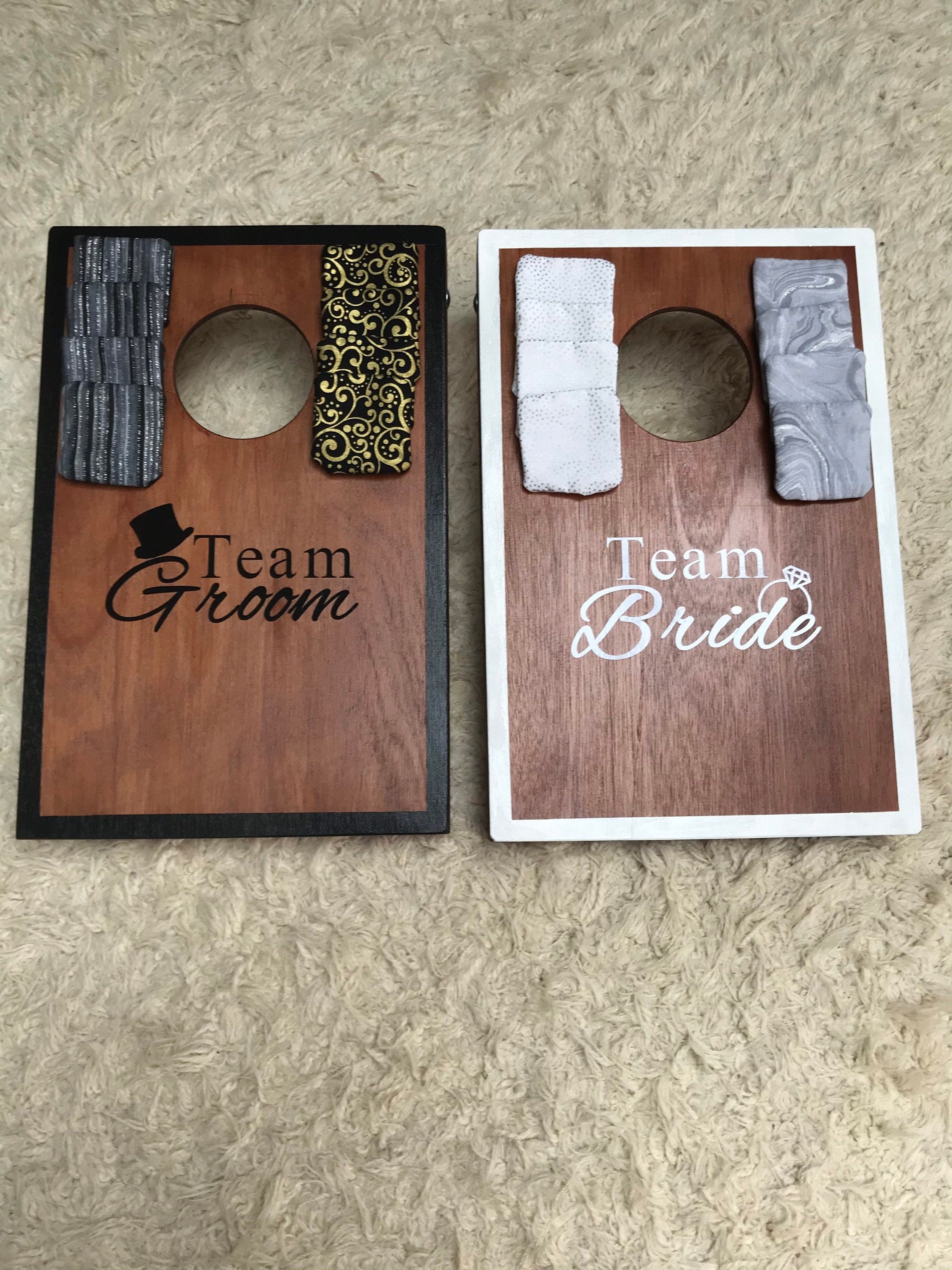 Team Bride Groom Cornhole Game, Wedding Lawn Toss Boards, Party Entertainment