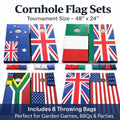 Tournament Size Cornhole Boards | Flag Designs, Includes 8 Bags