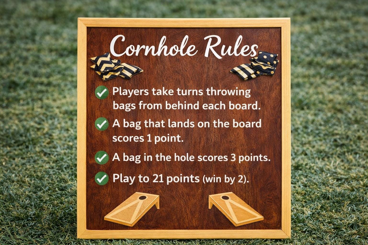 Wedding Cornhole Guest Book Alternative | Rustic Lawn Game Boards (HandmadeUK)