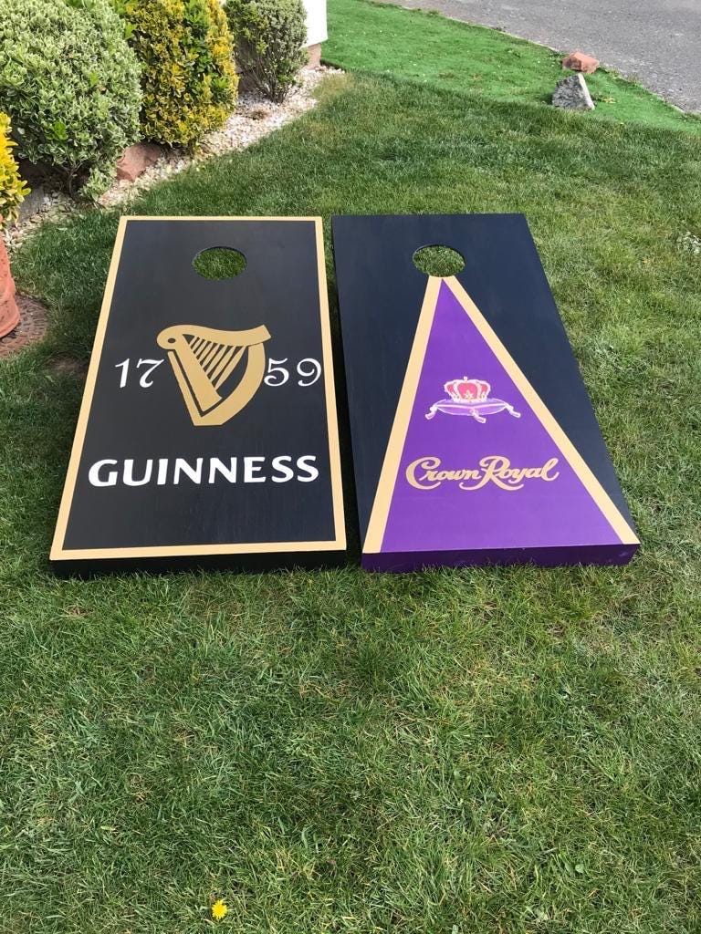 Crown Royal / Cognac  cornhole  Boards for Outdoor Fun