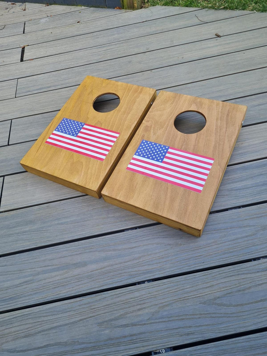 Mini Cornhole Set | Patriotic American Flag Boards, Tabletop indoor Game. 8 bags . travel edition