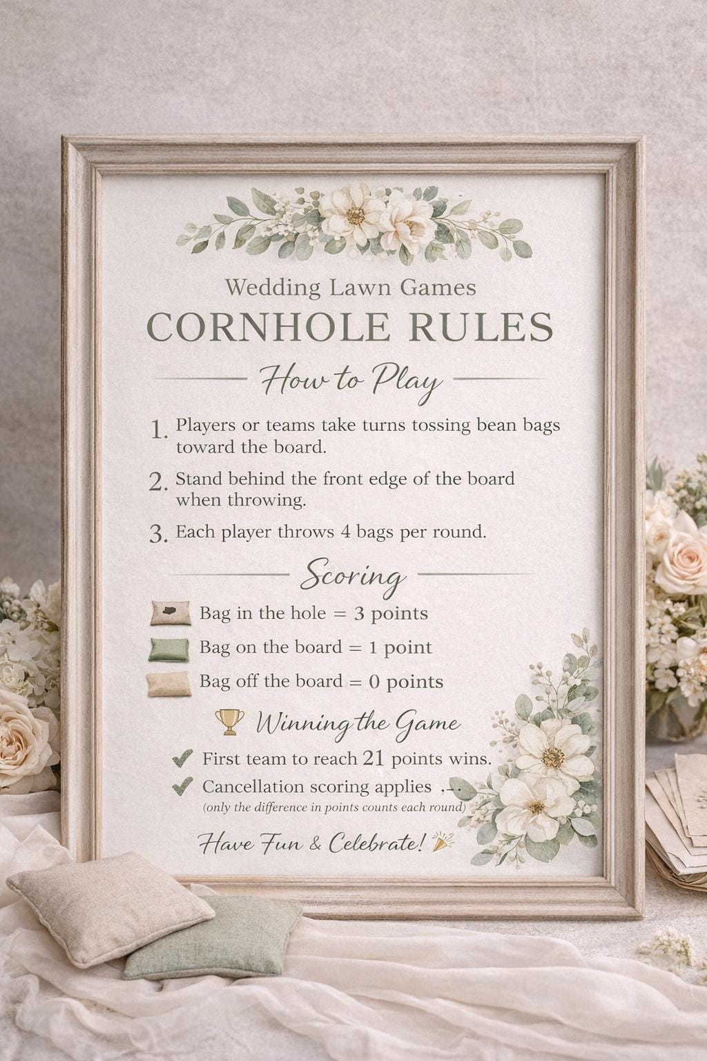 Personalised Wedding Cornhole Boards | Custom Mr & Mrs Garden Game, Outdoor Entertainment