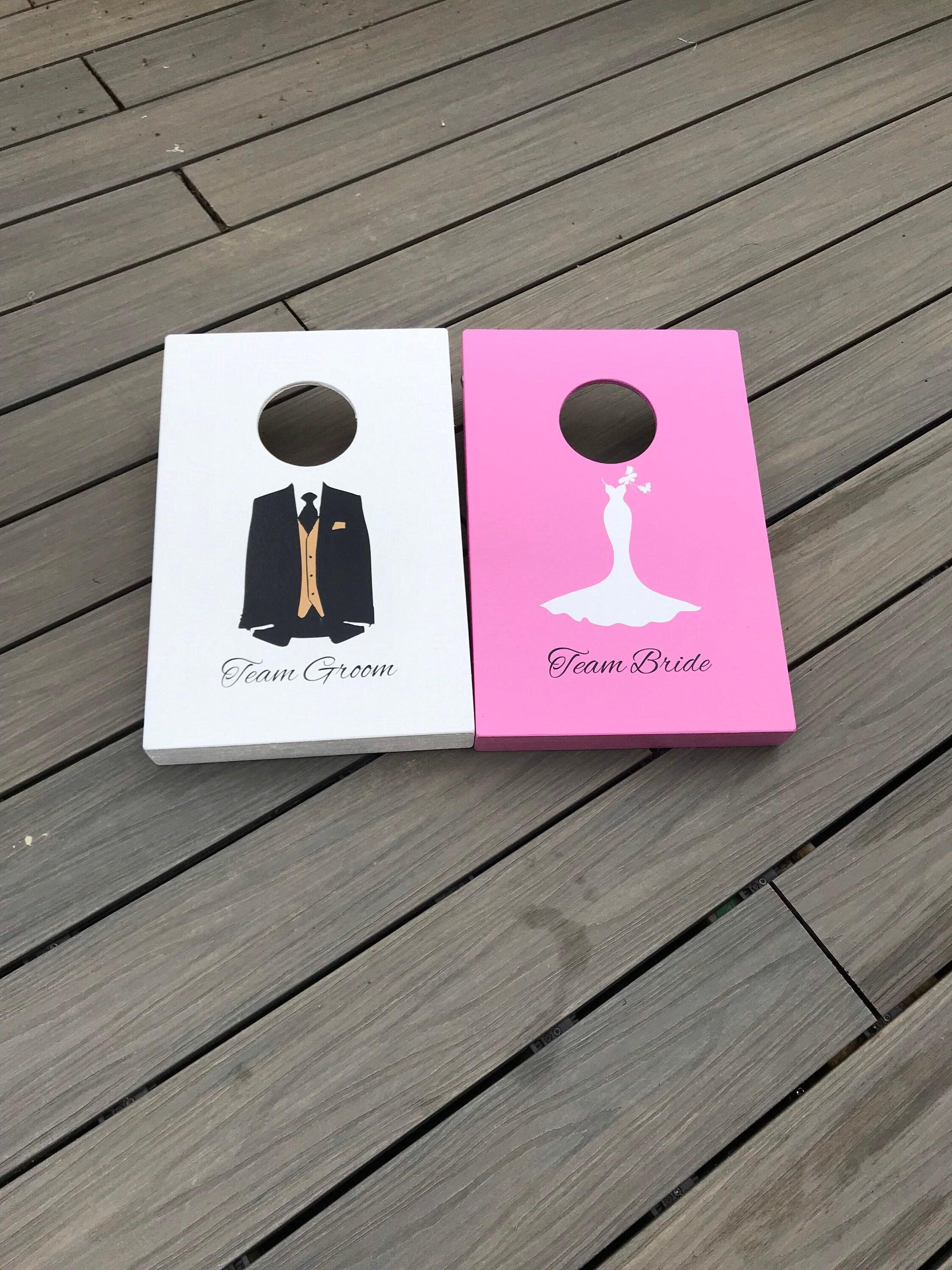 Cornhole Game: Personalised Wedding portable size Bean Bag Toss Set