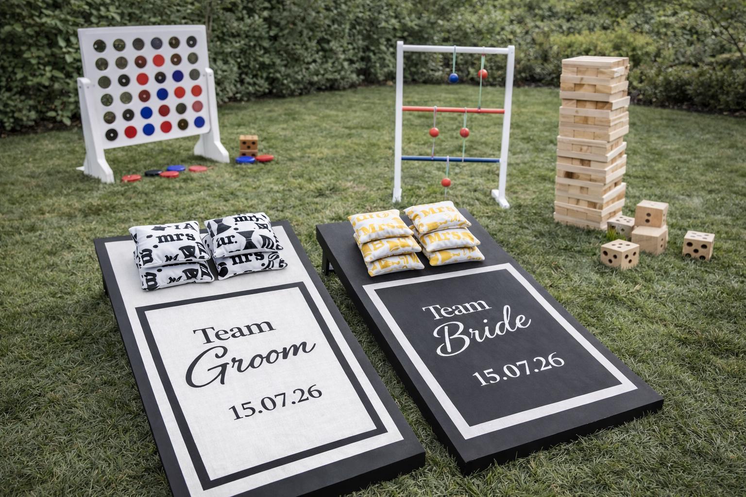 Personalized Wedding Cornhole Boards – Custom Bride Groom Lawn Game
