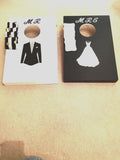 Handmade Cornhole  Mini Size -Mr & Mrs Cornhole Game.  Wedding Entertainment