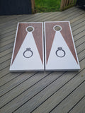 Rustic Wedding Cornhole Boards: Large Wooden Bean Bag Toss - Free UK Delivery
