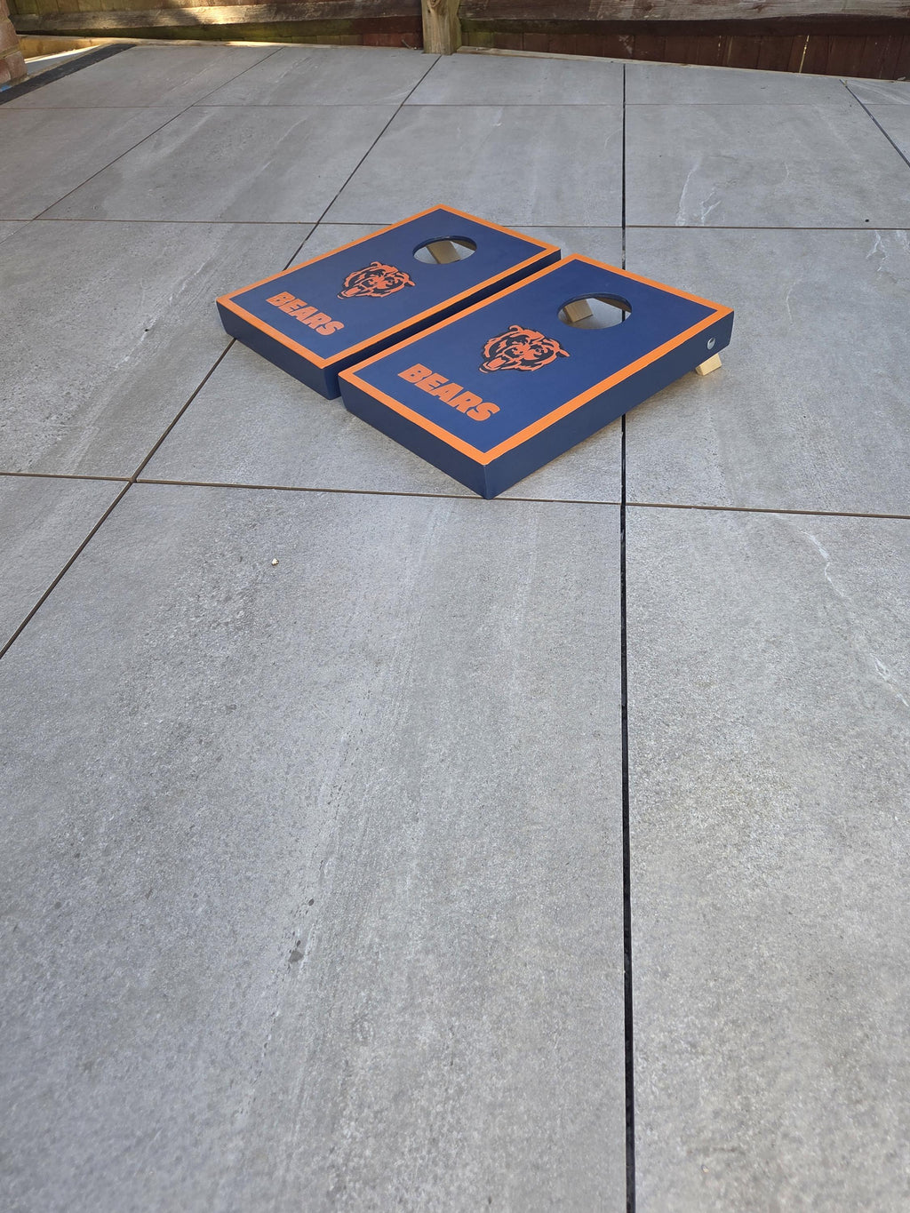 Handmade chicago Bears Cornhole Game :  Bean Bag Toss, Outdoor/Indoor Fun