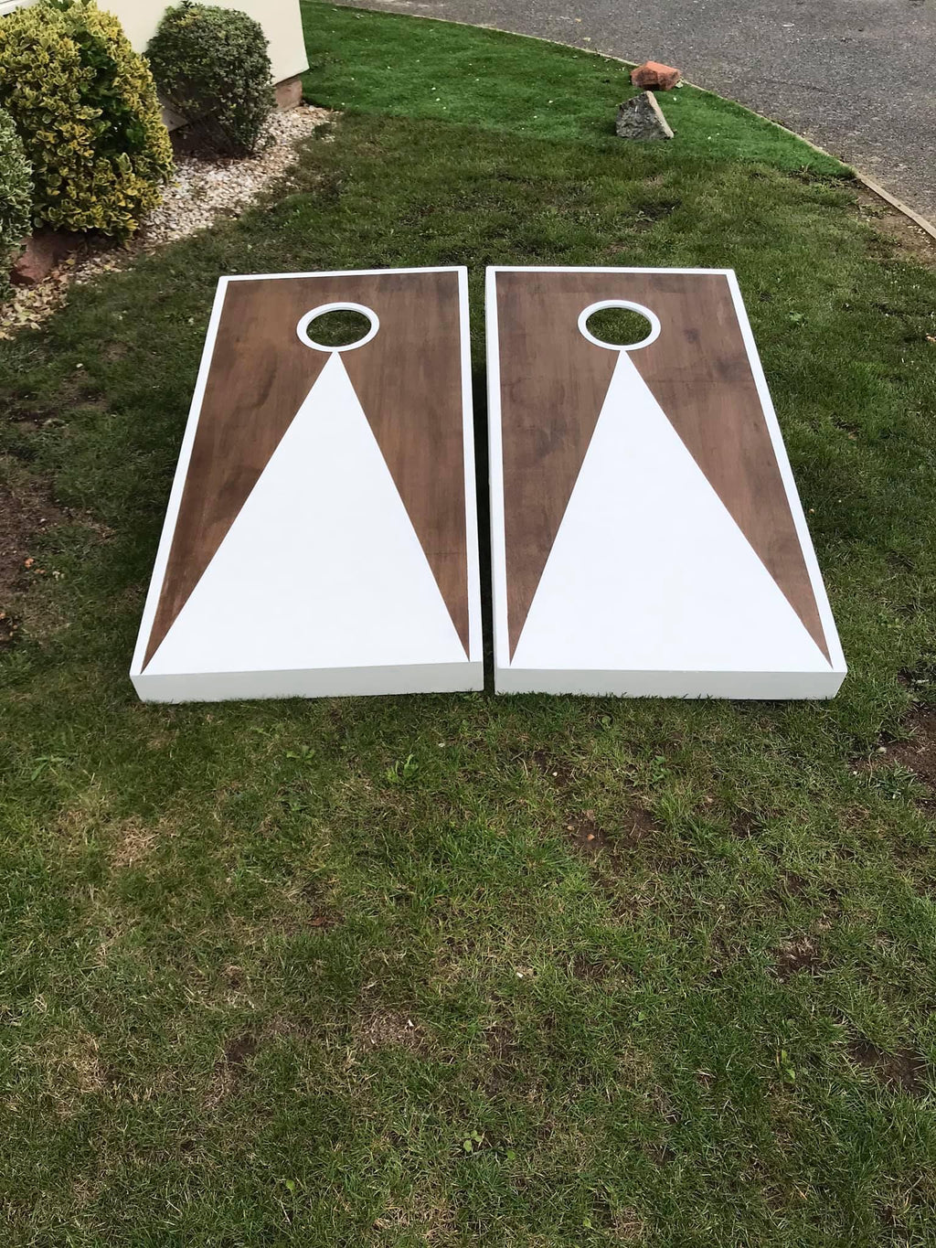 Rustic Wedding Cornhole Boards: Large Wooden Bean Bag Toss - Free UK Delivery