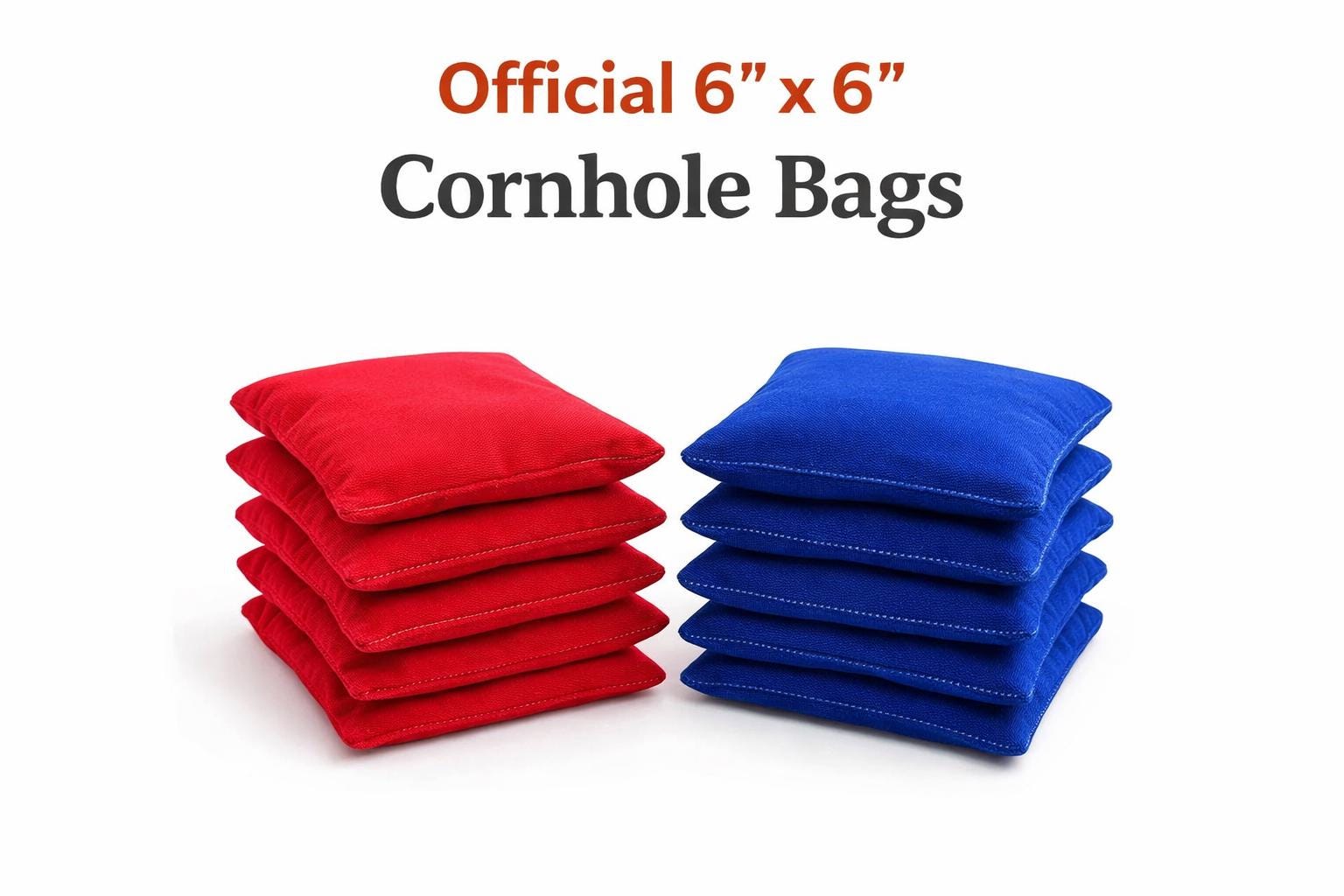 Regulation Cornhole Bags | Tournament Size, Various Colours (6" x 6")