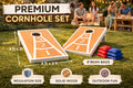Cornhole Set of Solid Wood Tournament professional Boards – Regulation Size Outdoor Lawn Game