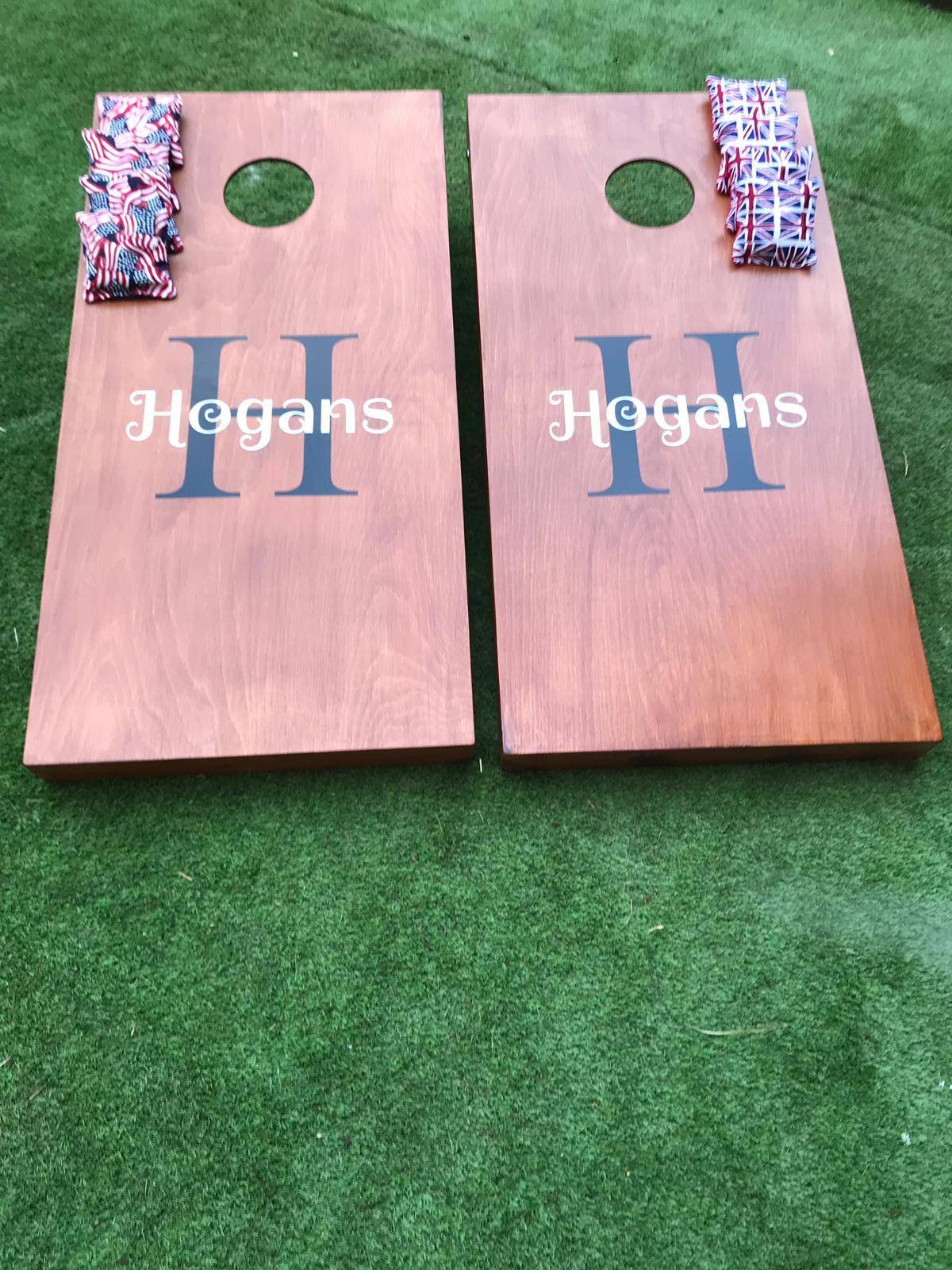 Cornhole Set Personalized : Wooden Bean Bag Toss Game