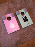Cornhole Set Personalised Wedding  – Handmade Wooden Bean Bag Toss with Bags
