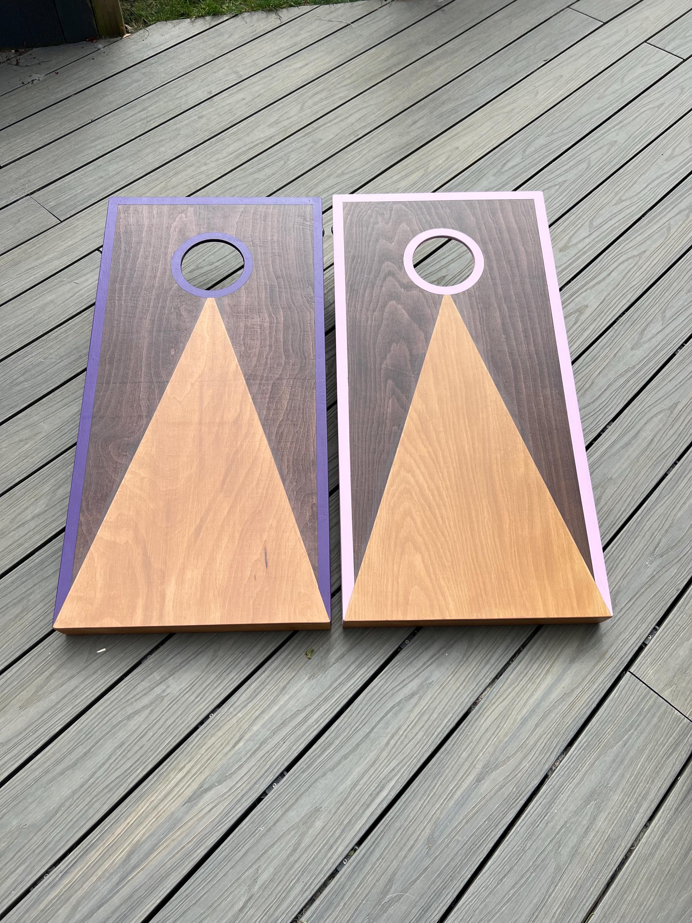 Cornhole Set: Adult Garden Game with Bean Bags