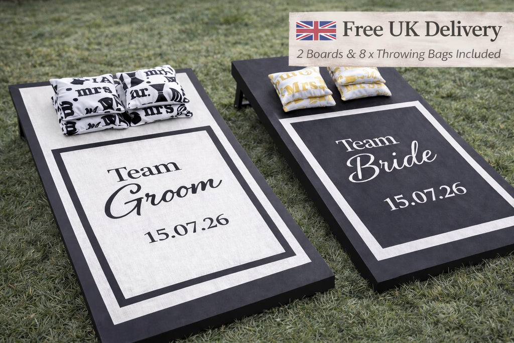 Personalized Wedding Cornhole Boards – Custom Bride Groom Lawn Game
