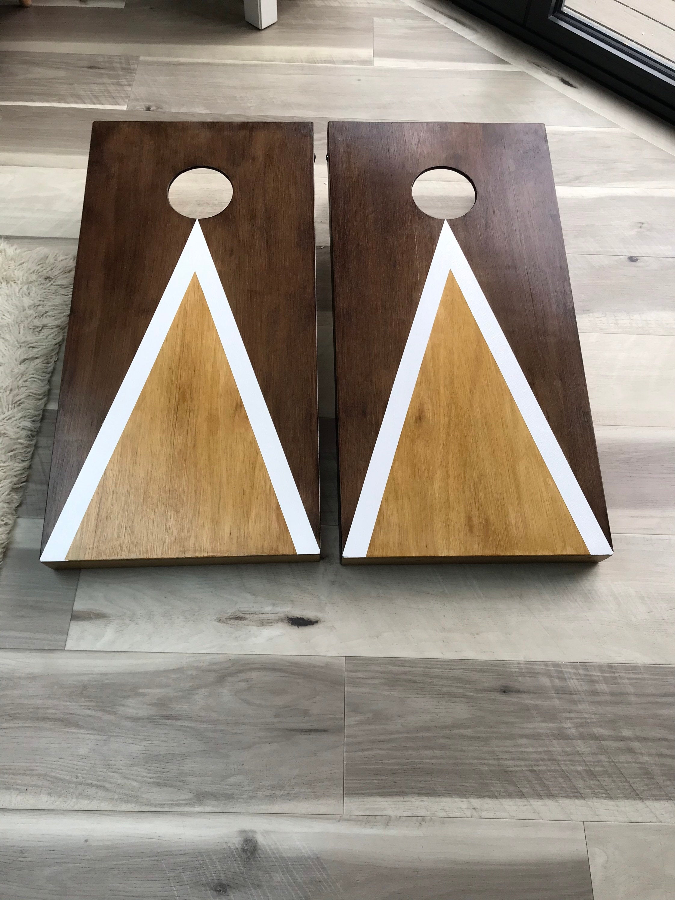 Cornhole Set-Stained Wooden 18" x 36"  : Bean Bag Toss Game, Custom Design