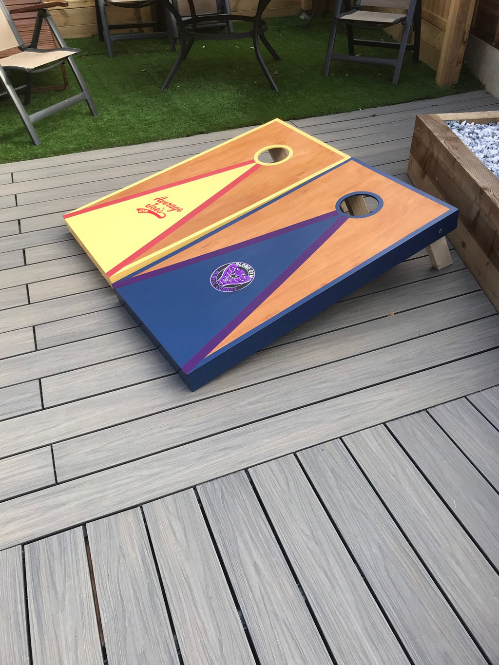 Cornhole Set Regulation– Large Outdoor Bean Bag Toss – Custom Handmade Garden Game – UK Seller