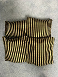 Cornhole Bags - Black and Gold Stripes (Set of 4)