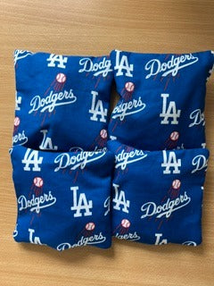 Cornhole Bean Bags Large ( 6" x 6" ) -  Baseball Sports Team