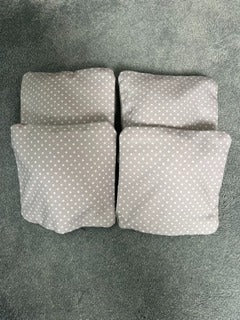 Cornhole Bags –Light Grey with White Spots Set (4-Pack)