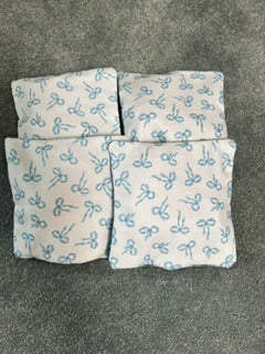 Cornhole Bags –  Blue Bow Set (4-Pack)