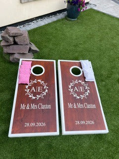 Personalised Medium Cornhole Set – Custom Wooden Bean Bag Toss Game for Weddings & Events