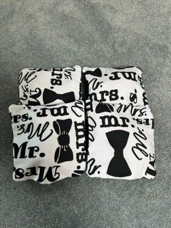 Cornhole Bags – Mr & Mrs Black Set (4-Pack)