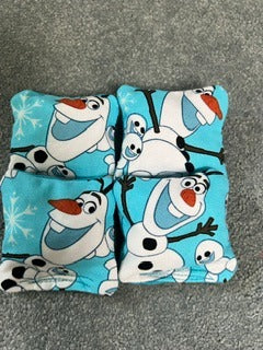 Cornhole Mini Bags – Olaf (Set of 4, 3"x3")