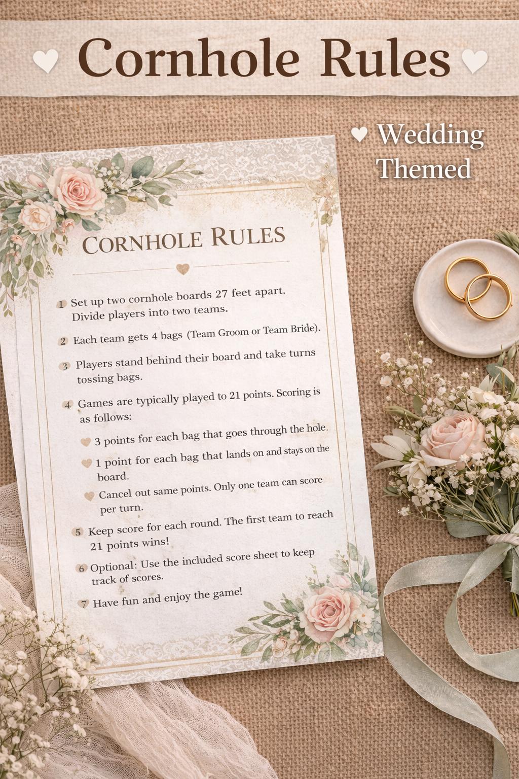 Personalised Wedding Cornhole Boards – Team Bride Groom Lawn Game – Custom Garden Game